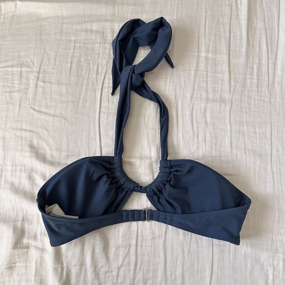 Abercrombie & Fitch Wide Strap Halter Swim Top & Bottoms in Navy NWOT/EUC - Picture 6 of 10